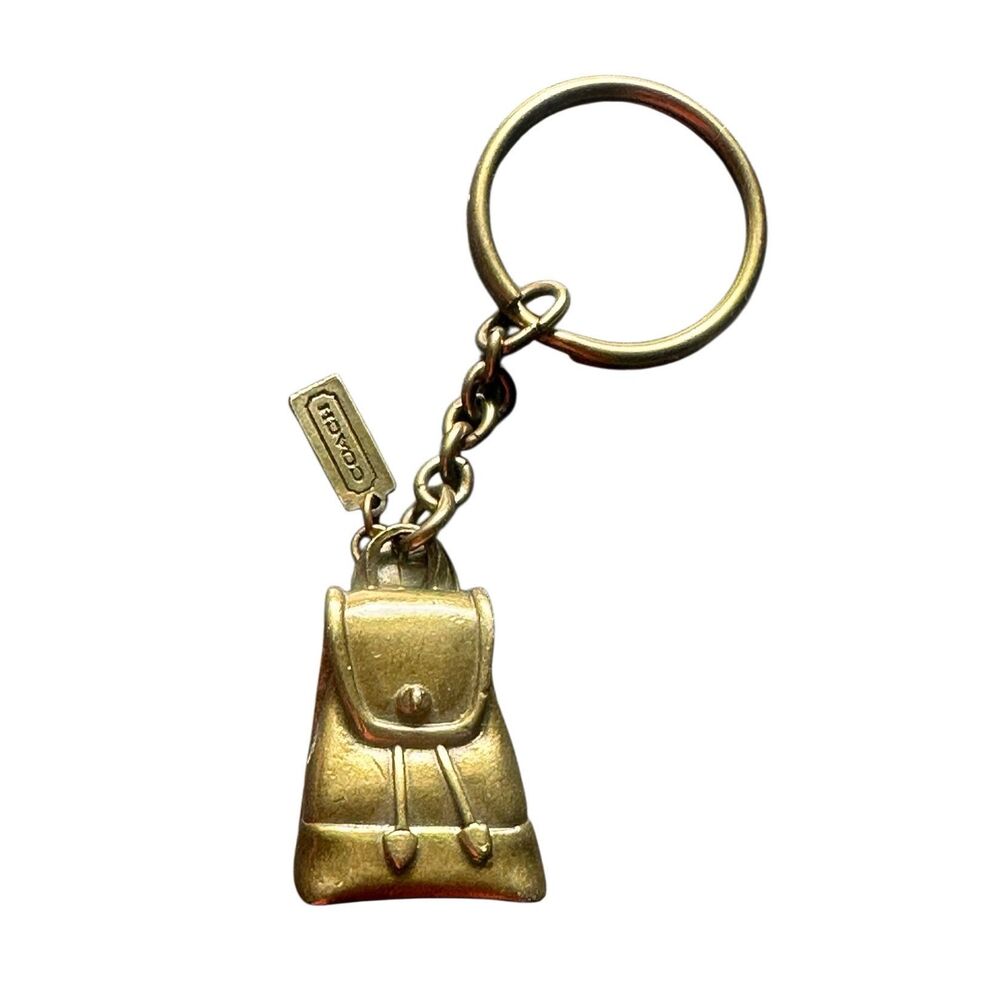 Coach Daypack Icon Vintage Brass Key Chain Key Charm - Picture 5 of 10